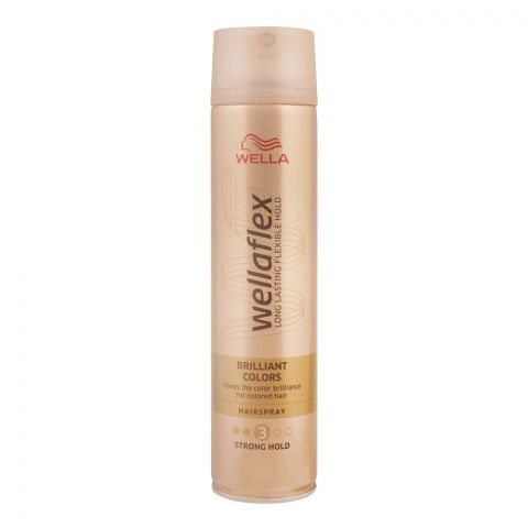 Wella Wellaflex Brilliant Colors Strong Hold Hair Spray, For Colored Hair, 250ml
