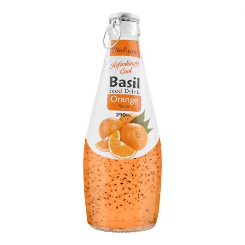 Italiano Orange Flavor Basil Seed Drink, 290ml