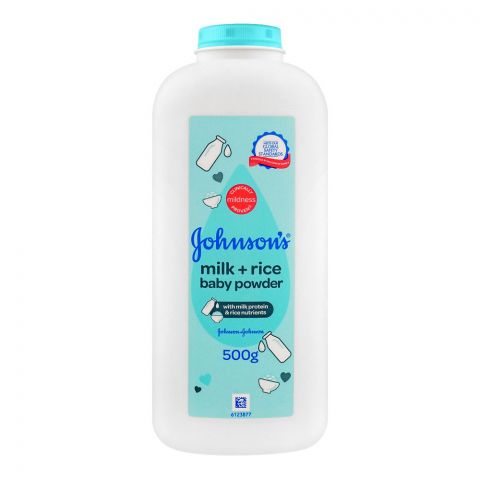 Johnson's Milk & Rice Baby Powder, With Milk Protein & Rice Nutrients, 500g