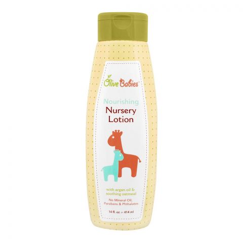 Olive Babies Nourishing Nursery Lotion, With Argan Oil & Soothing Oatmeal, With No Mineral Oil, Parabens & Phthalates, 414ml