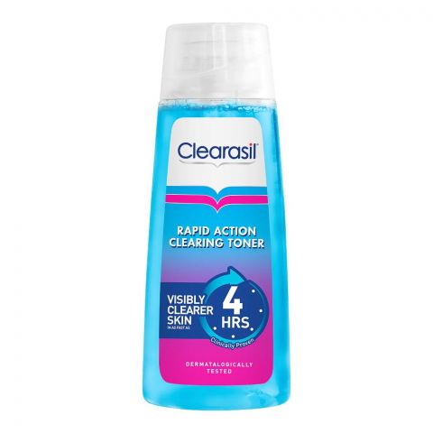 Clearasil Rapid Action Cleaning Toner, Visibly Clearer Skin, Dermatologically Tested, 200ml
