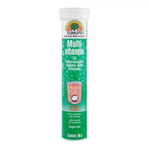 Sun Life Multi-Vitamin Orange Tablets, 20-Pack