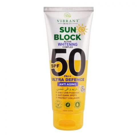 Vibrant Beauty Sun Block Anti Aging Ultra Defence, SPF50, 150ml