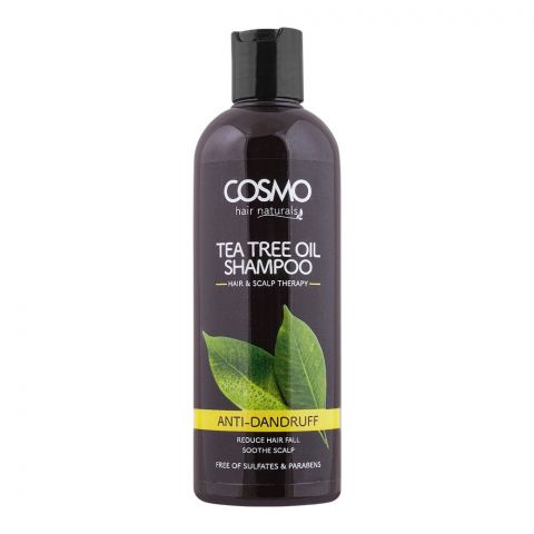 Cosmo Hair Naturals Anti-Dandruff Tea Tree Oil Shampoo, Hair & Scalp Therapy, Reduces Hair Fall, Soothe Scalp, 480ml