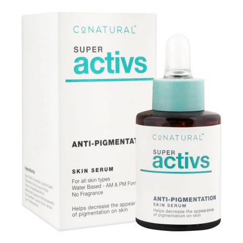 CoNatural Super Activs Anti-Pigmentation Skin Serum, For All Skin Types, 30ml