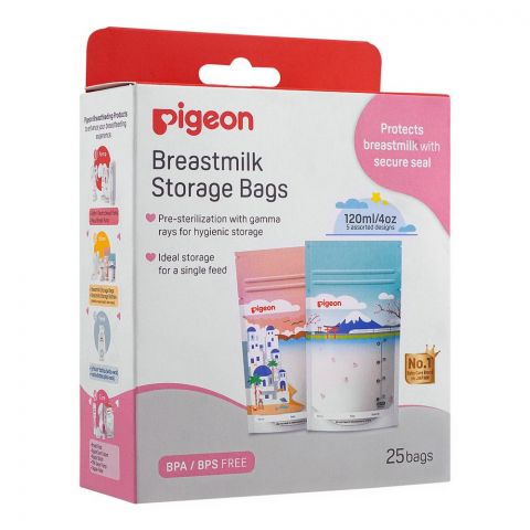 Pigeon Breast Milk Storage Bags, 25-Pack, A79320