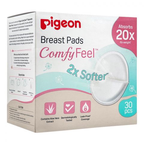 Pigeon Comfy Feel 2x Softer Breast Pads, 30-Pack, Q79252