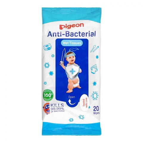Pigeon Anti-Bacterial Wet Tissues 20-Pack, P26350