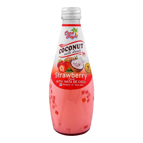 Coco Royal Coconut Milk Drink, Strawberry Flavor, 290ml