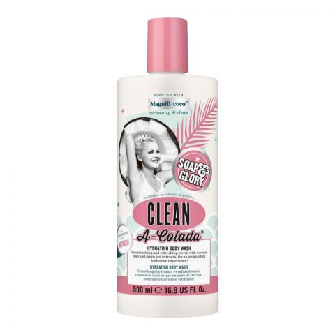 Soap & Glory Clean A-Colada Hydrating Body Wash, 500ml