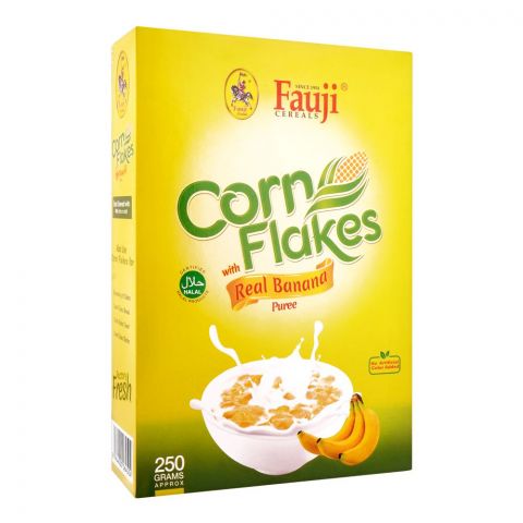 Fauji Real Banana Corn Flakes, 250g