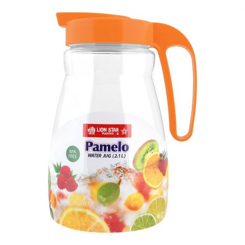 Lion Star Pamelao Water Jug, 2.1 Liters, Orange, K-36