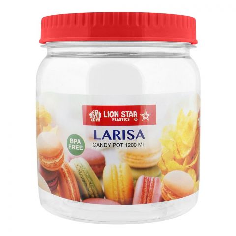 Lion Star Larisa Candy Pot, 1200ml, Red, PP-66