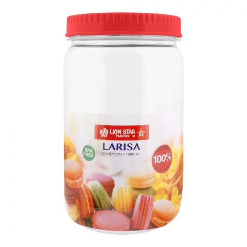 Lion Star Larisa Candy Pot 1800ml, Red PP-69