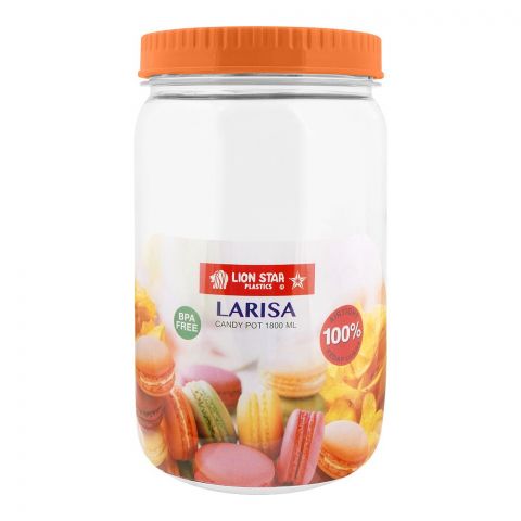 Lion Star Larisa Candy Pot 1800ml, Orange PP-69