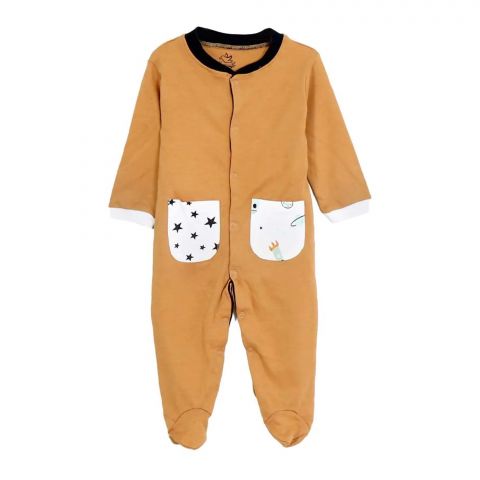 The Nest OFF To The Moon Full Length Sleeping Suit, Cashew