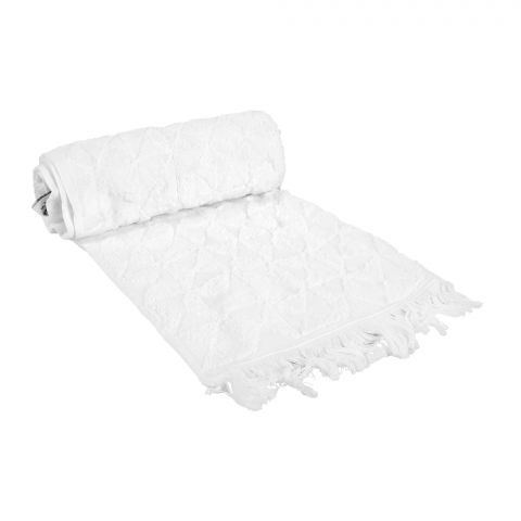 Indus Towel 100% Cotton Ring Bath Sheet, 90x150, White