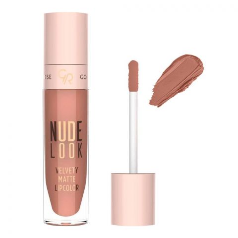 Golden Rose Nude Look Velvety Matte Lip Color, 02, Peachy Nude