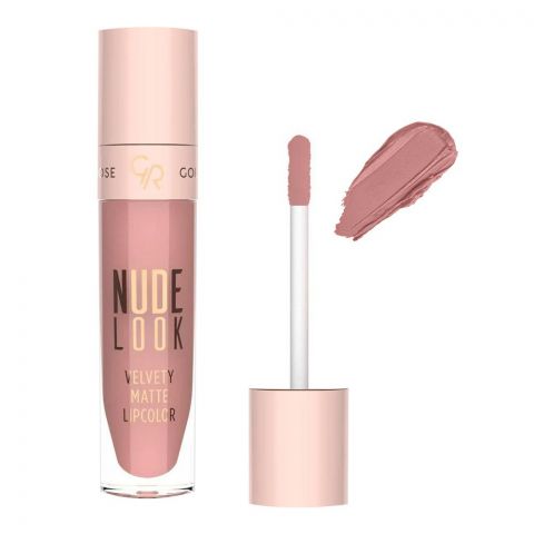 Golden Rose Nude Look Velvety Matte Lip Color, 03, Rosy Nude