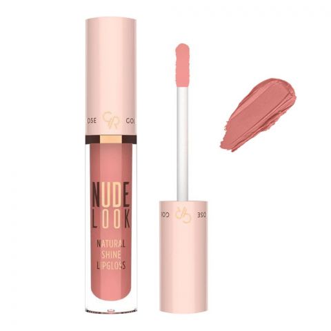 Golden Rose Nude Look Natural Shine Lip Gloss, 03, Coral Nude