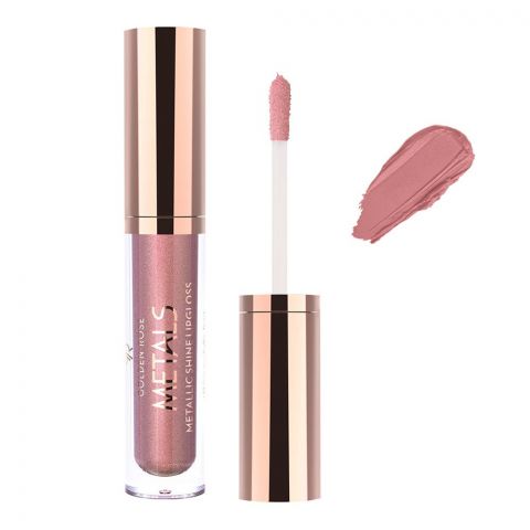 Golden Rose Metals Metallic Shine Lip Gloss, 03, Rose Gold