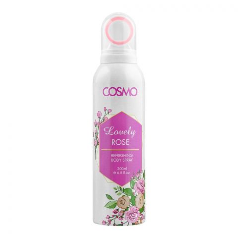 Cosmo Lovely Rose Refreshing Body Spray, 200ml