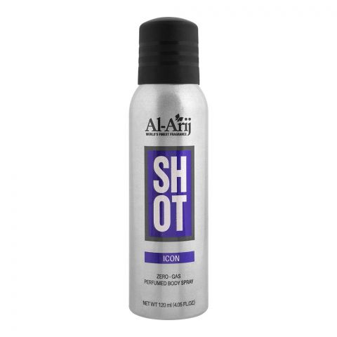 Al-Arij Shot Icon Zero-Gas Perfumed Body Spray, 120ml