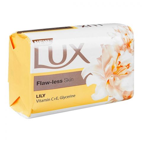 Lux Lily Bar Soap With Vitamin C+E, Glycerin, For Flaw-Less Skin, 170g