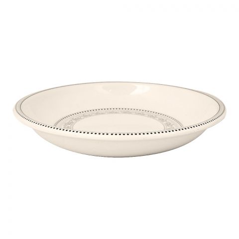 Sky Melamine Nihari Plate, Grey, 8 Inches, Stylish Design, Durable Tableware