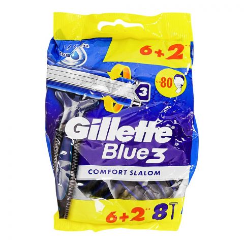 Gillette Blue 3 Comfort Disposable Razors, 8-Pack