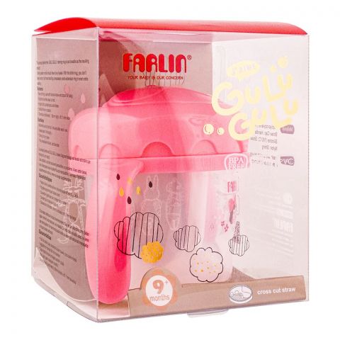 Farlin J'Aime Gulu Gulu Cross Cut Straw Drinking Cup, 9 Months+, 120ml, AET-010-C