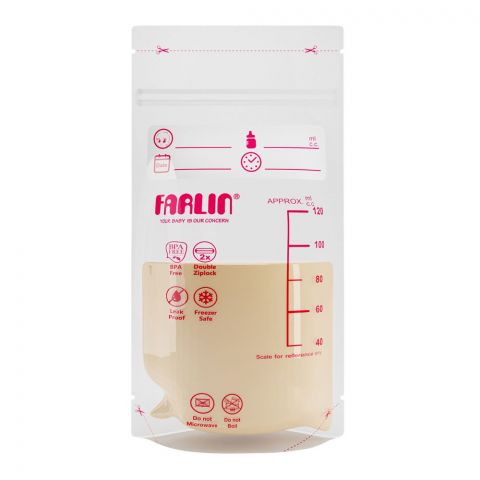 Farlin Disposable Breast Milk Storage Bag, 20-Pack, 120ml, BP-869-1