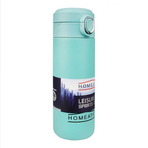 Homeatic Steel Water Bottle, 400ml Capacity, Green, KD-8003