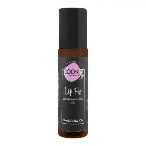 100% Wellness Co Lip Fix Lip Nourishing Oil Roll On, 8ml
