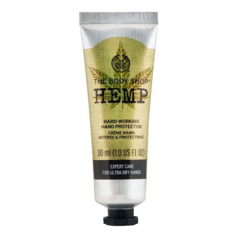 The Body Shop Hemp Hard-Working Hand Protector, For Ultra Dry Hands, 30ml