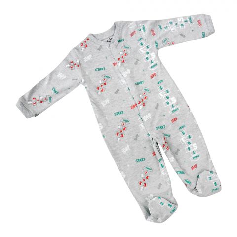 The Nest Games Full Length Sleeping Suit No Pocket, Grey 
