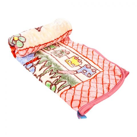 Plushmink Tiny Tots Cot Baby Blanket, Red