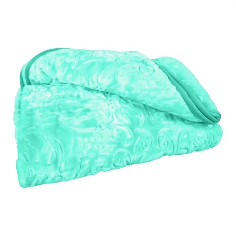 Plushmink Deluxe Single Bed Blanket, Mint