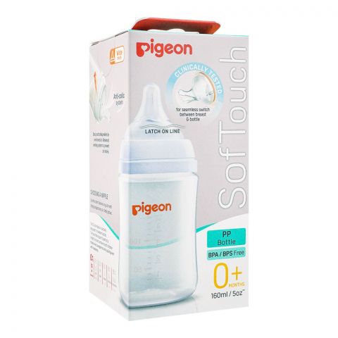 Pigeon Soft Touch Anti-Colic Wide Neck PP Bottle, 160ml, A-79452