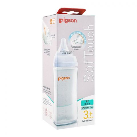 Pigeon Soft Touch Anti-Colic Wide Neck PP Bottle, 240ml, A-79453