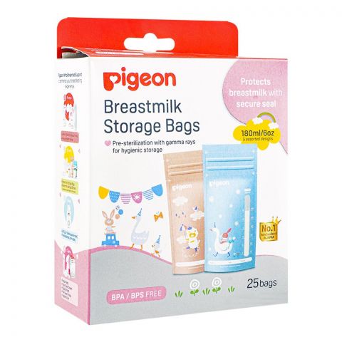 Pigeon Breastmilk Storage Bag, 180ml, 25-Pack, A79321