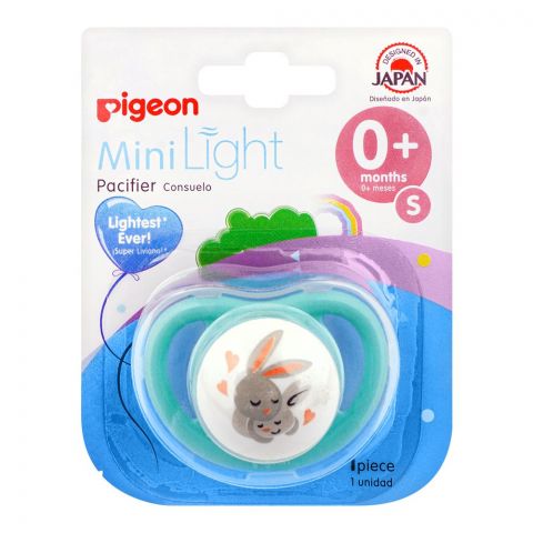 Pigeon Mini Light S Unisex 0 Months+ Pacifier, Rabbit, N78237