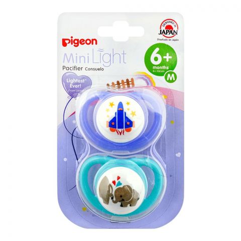 Pigeon Mini Light M Boy 6 Months+ Pacifier, 2-Pack, N78245