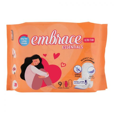 Embrace Essentials Ultra Thin Long Pads, 9-Pack
