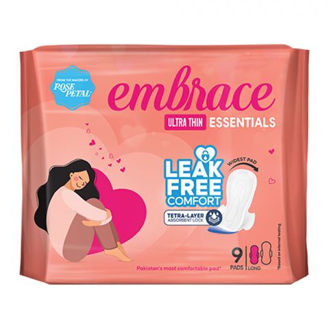 Embrace Essentials Ultra Thin Long Pads, 9-Pack