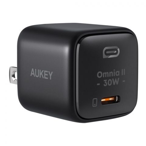 Aukey Omnia II Mini 30W USB-C PD Charger, Black, PA-B1L