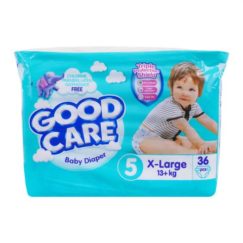 Good Care Baby Diaper, 5, X-Large, 13+ kg, 36-Pack