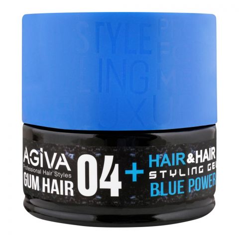 Agiva Professional Gum Hair, 04, Blue Power, Hair & Hair Styling Gel, 200ml