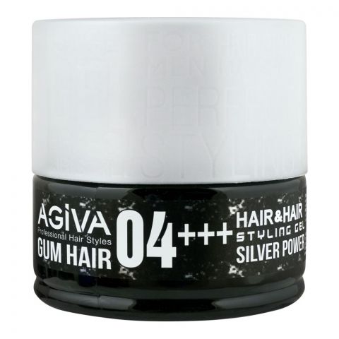Agiva Professional Gum Hair, 04, Silver Power, Hair & Hair Styling Gel, 200ml