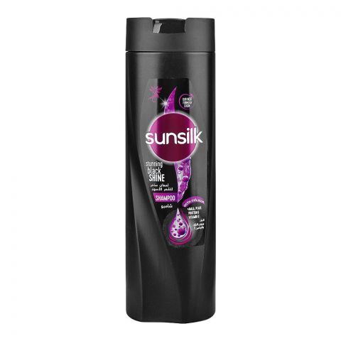 Sunsilk Stunning Black Shine Shampoo, For All Hair Types, 350ml